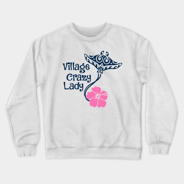 Village Crazy lady Crewneck Sweatshirt by Flip Flops in Fantasyland